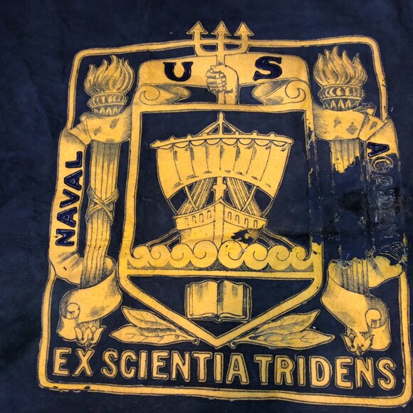 U.S. Naval Academy Dyed Leather Pennant Circa 1930’s - Picture 2 of 9